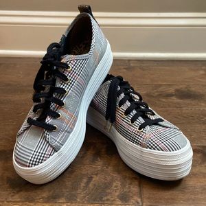 Keds Black Plaid